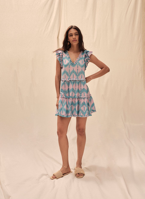 Krista Mini Dress - Pink/Blue